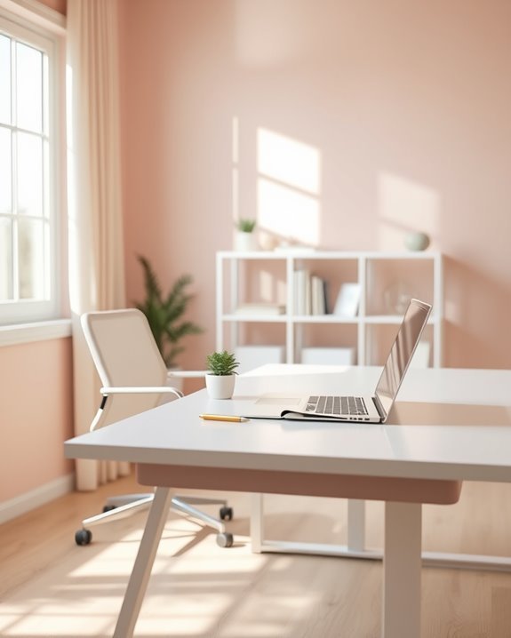 serene blush workspace transformation