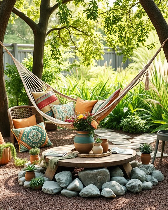 serene boho outdoor retreat