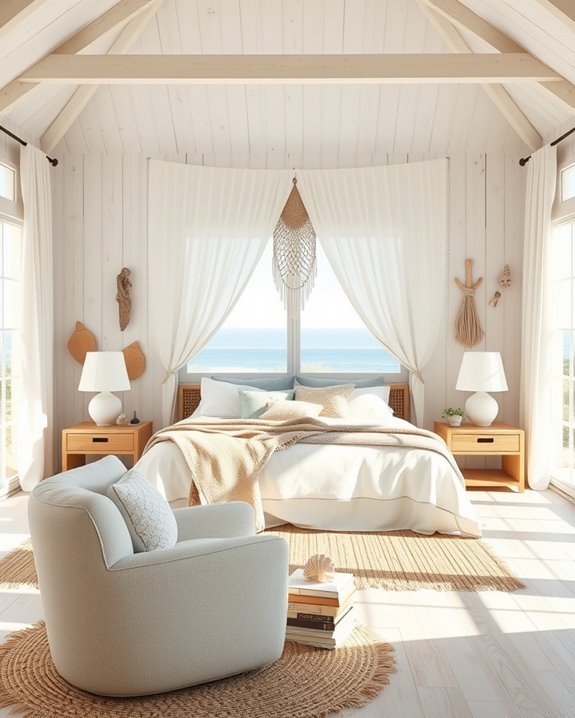 serene coastal canopy bed