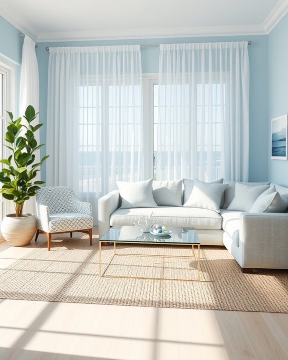 serene coastal living room
