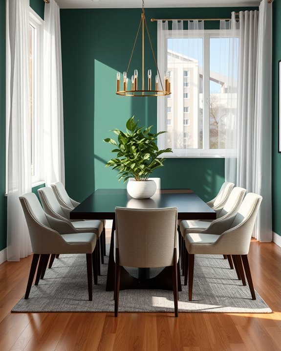 serene deep sea green decor