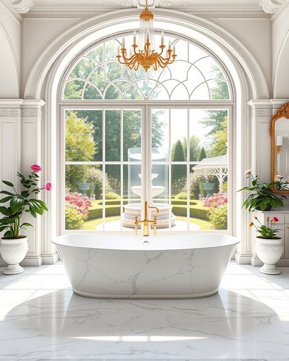 serene garden bathroom retreat