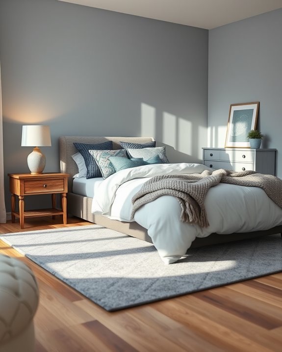 serene gray blue ambiance