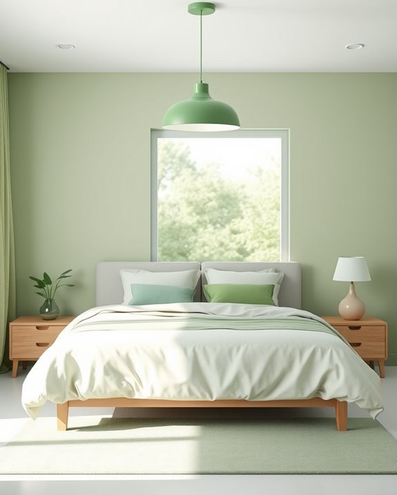 serene green lighting fixtures