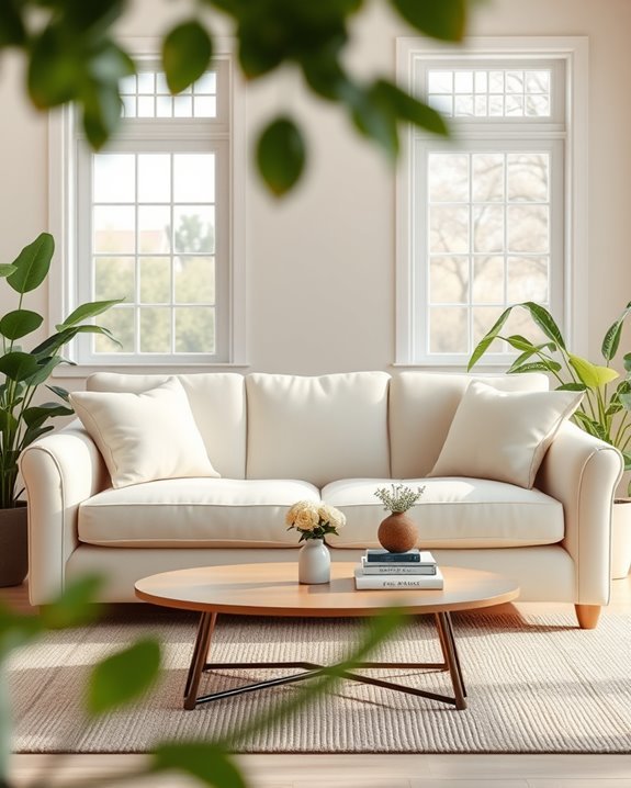 serene greenery sofa oasis