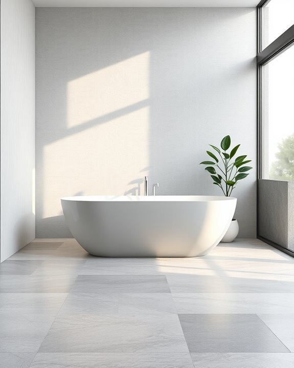 serene large format tiles