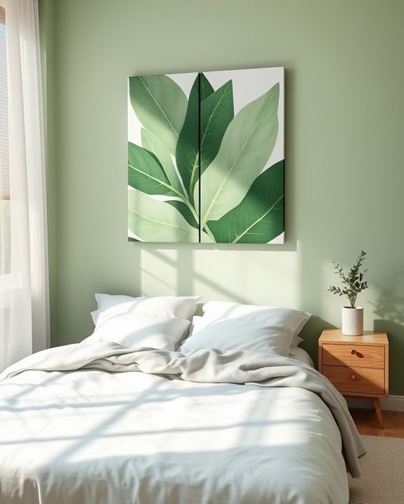 serene layered green decor