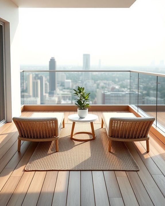 serene minimalist balcony retreat