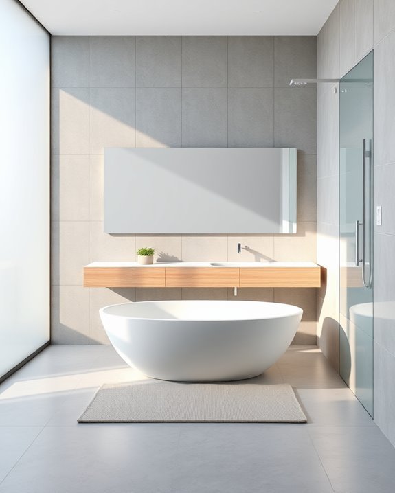 serene minimalist bathroom decor