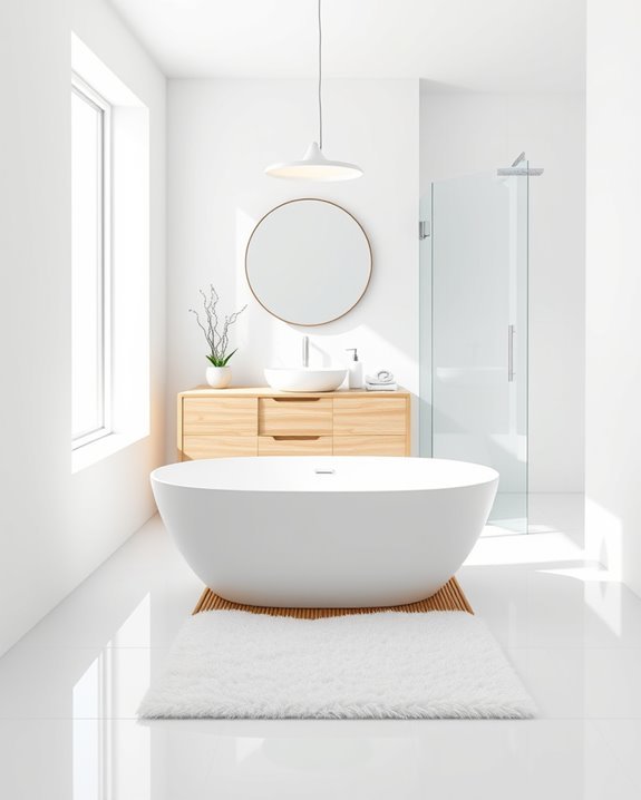 serene minimalist bathroom design
