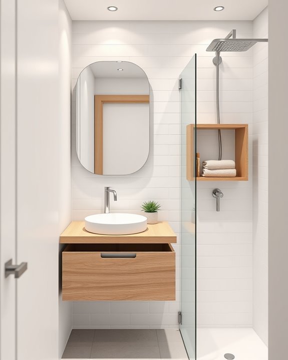 serene minimalist bathroom design