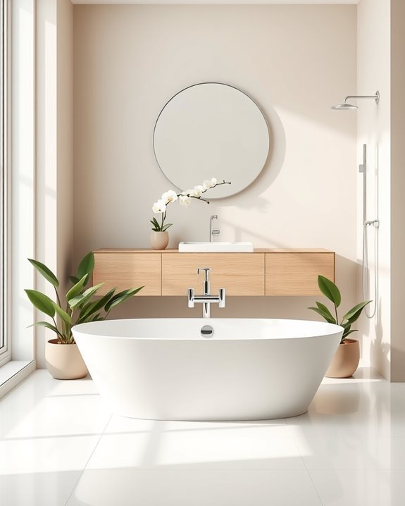 serene minimalist bathroom design