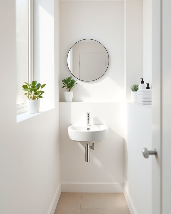 serene minimalist bathroom design