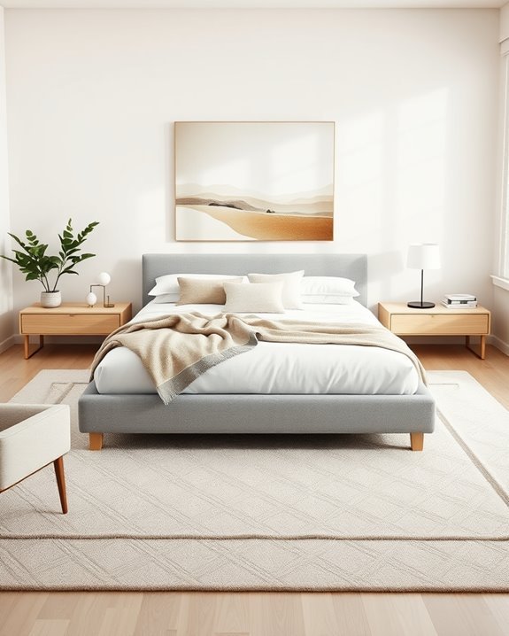 serene minimalist furniture arrangement