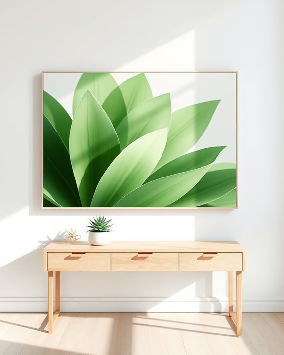 serene minimalist green aesthetics