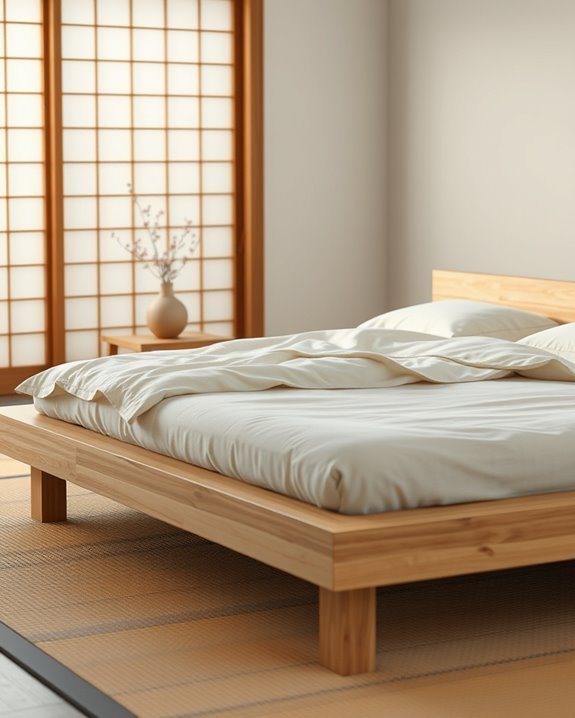 serene minimalist japanese beds
