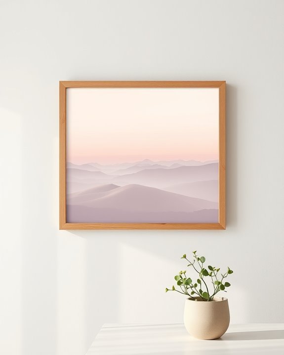 serene minimalist landscape art