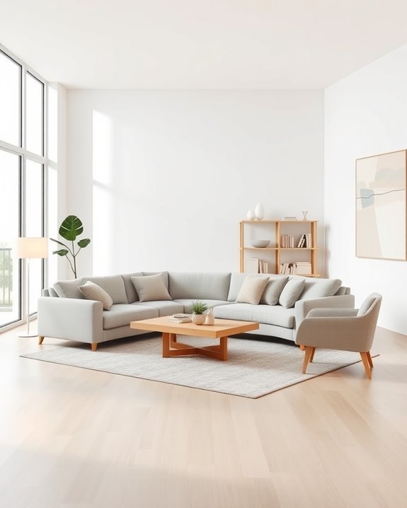 serene minimalist living room