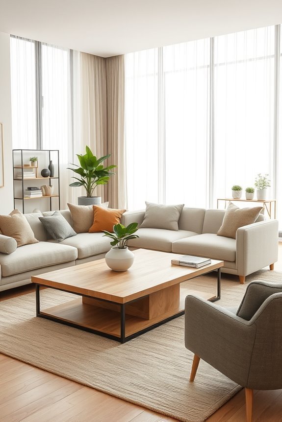 serene minimalist living room