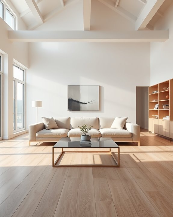 serene minimalist living space