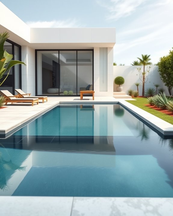 serene minimalist pool design