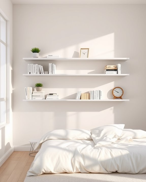 serene minimalist shelf design