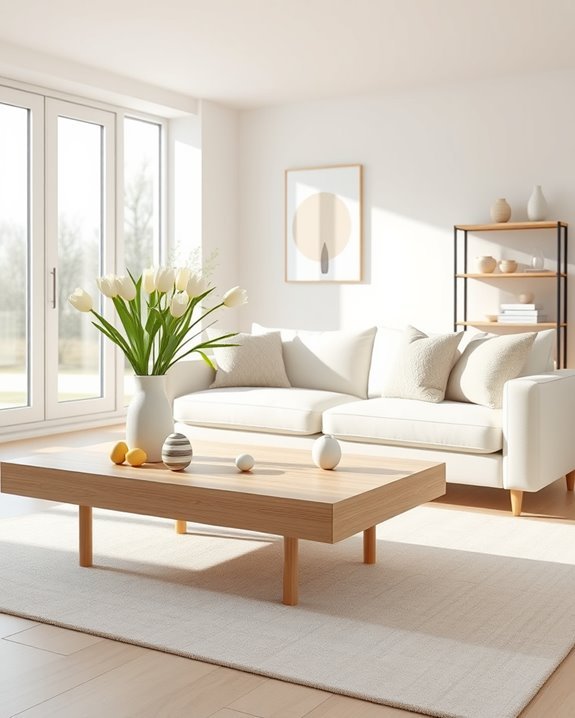serene minimalist spring decor