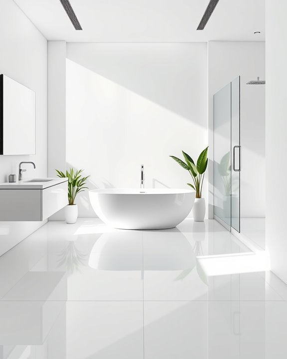 serene minimalist white sanctuary