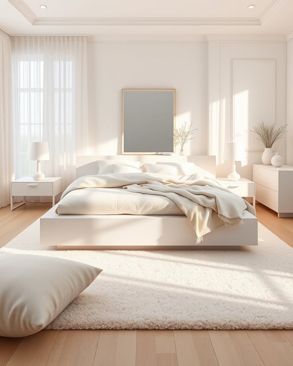 serene minimalist white sanctuary