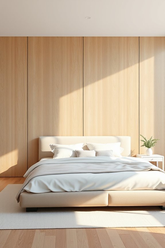 serene minimalist wood design