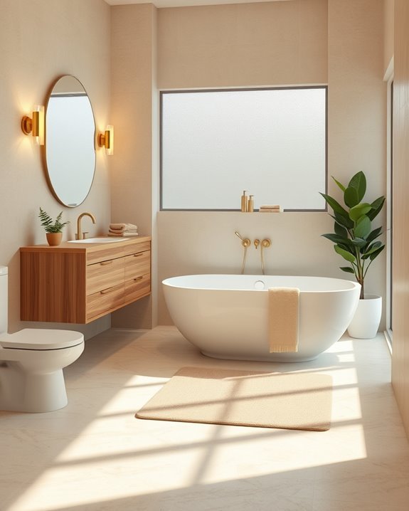 serene neutral bathroom retreat