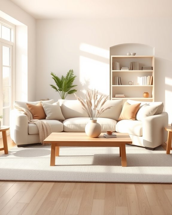 serene neutral living room