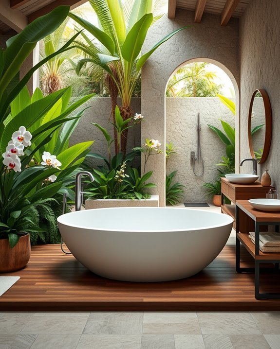 serene outdoor bathing experience