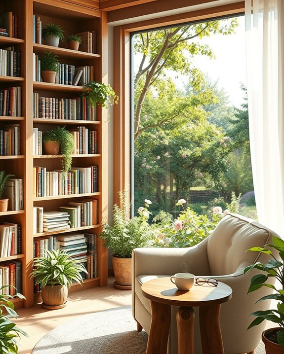 serene outdoor reading oasis