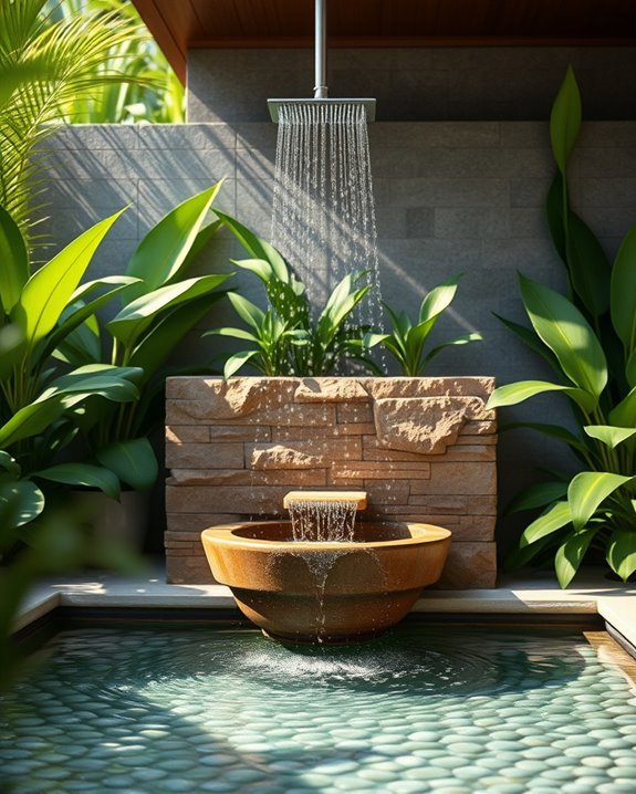 serene outdoor shower experience