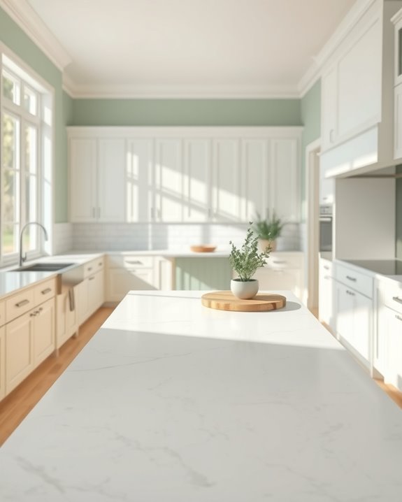 serene sage and white