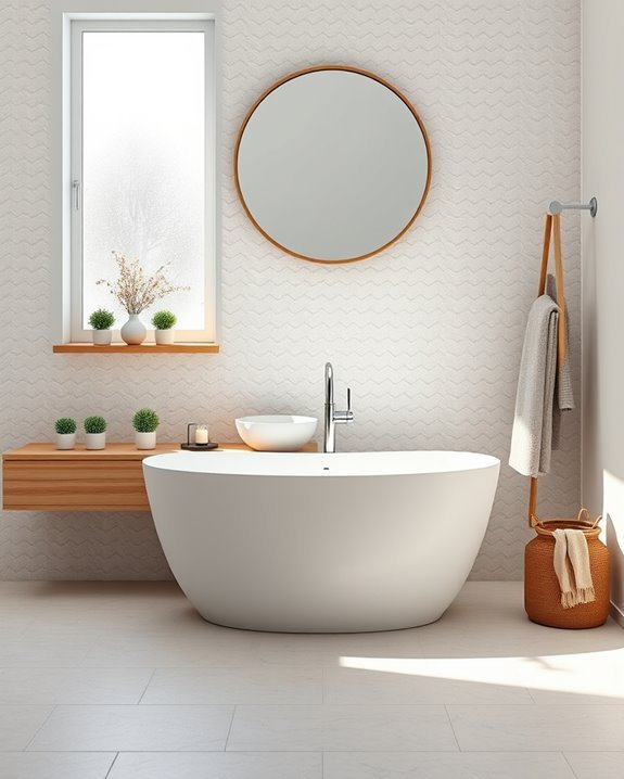 serene scandinavian bathroom design