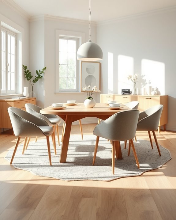 serene scandinavian dining aesthetics