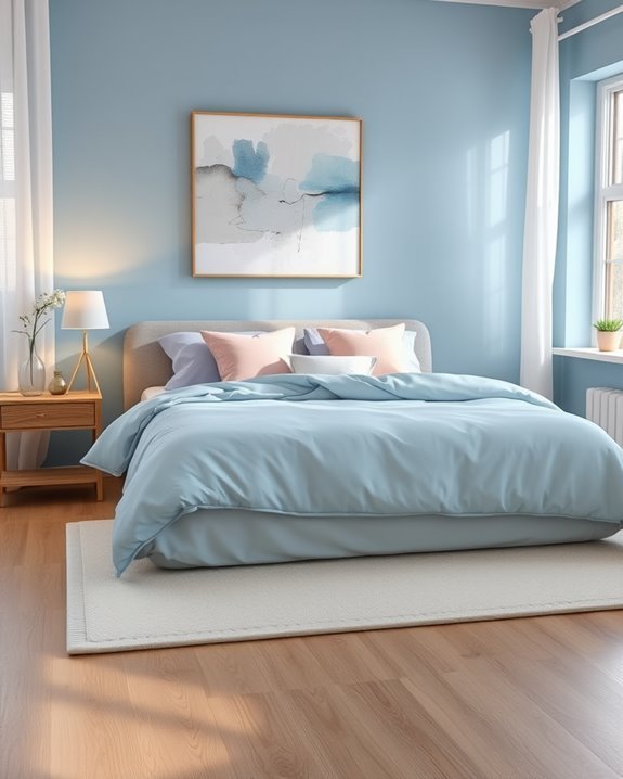 serene soft blue pastel