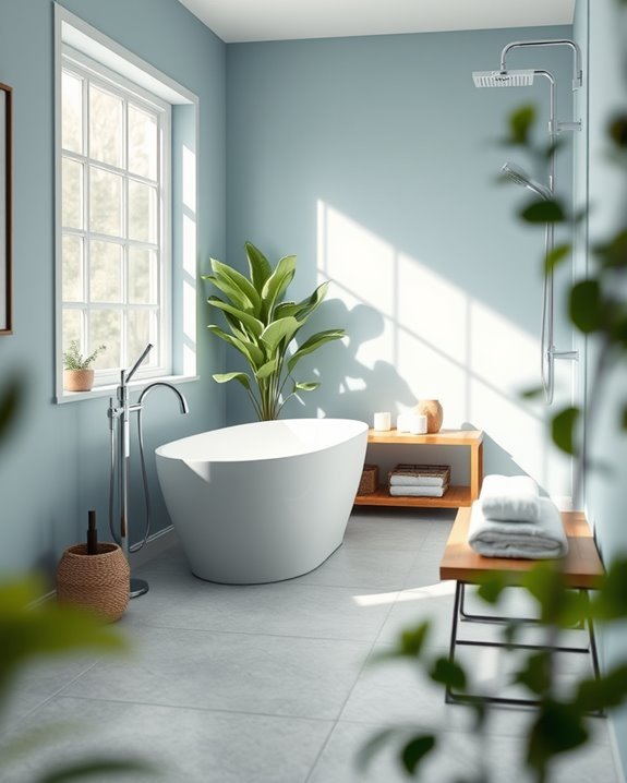 serene soft dusty blue