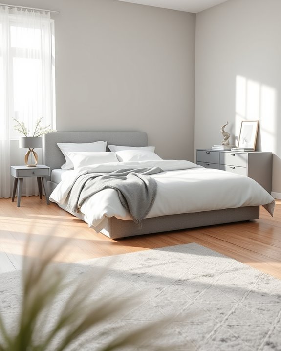 serene soft grey walls
