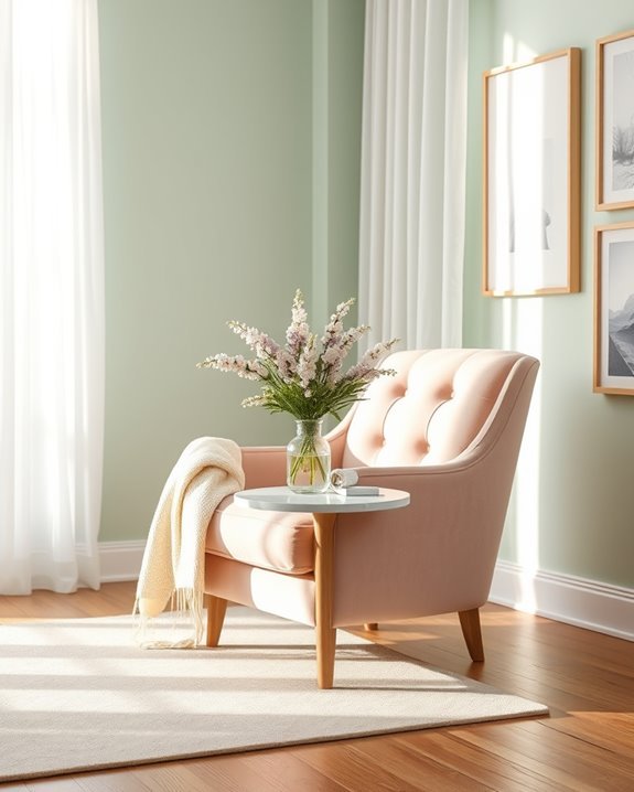serene soft pastel hues