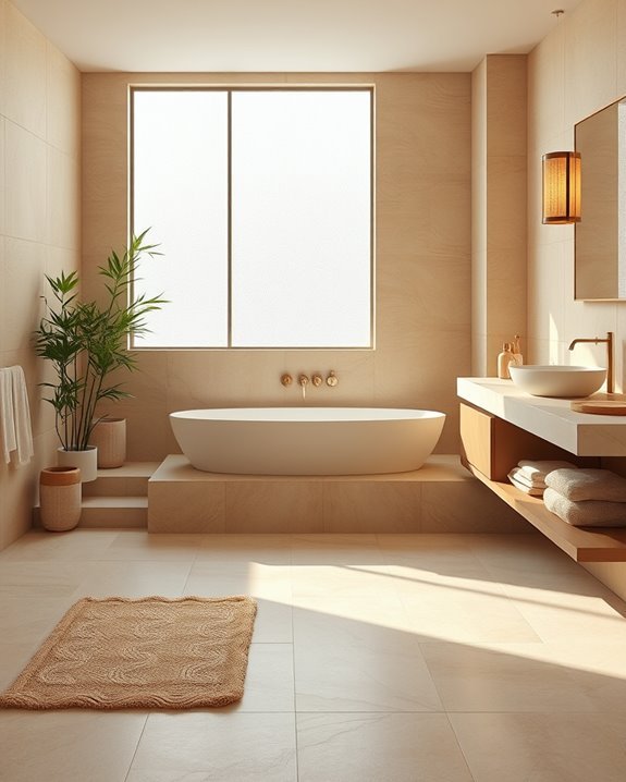 serene spa like bathroom design