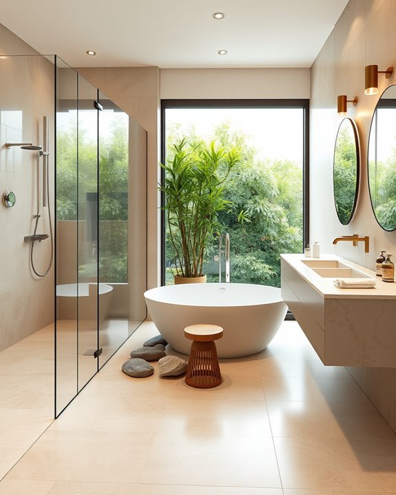 serene spa like wet room