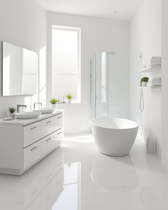serene spacious bathroom atmosphere