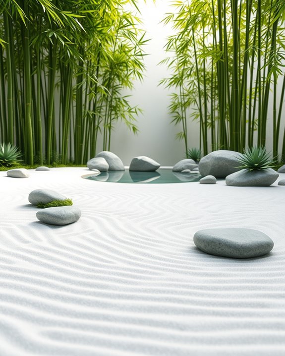 serene stone and sand