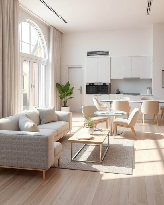 serene uncluttered minimalist decor