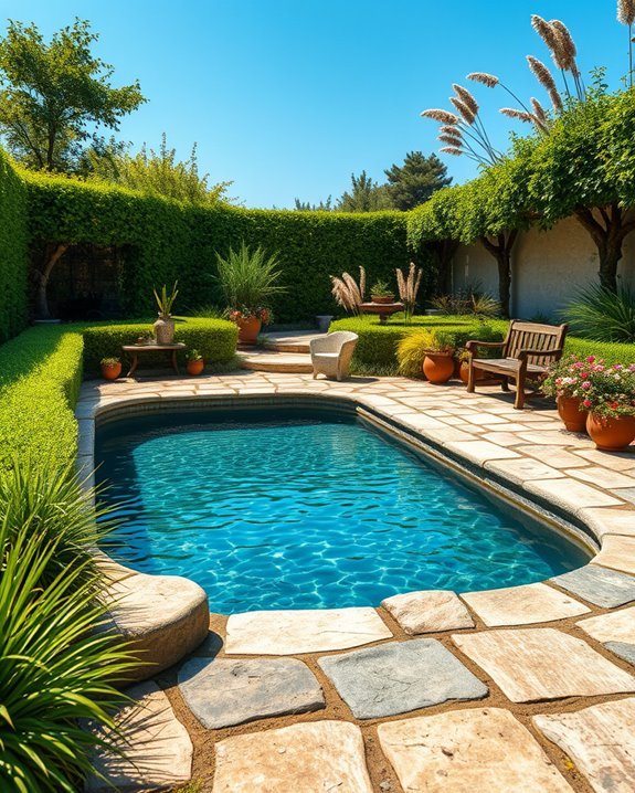 serene vintage stone retreat