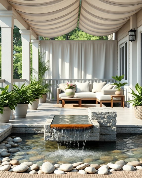 serene water feature oasis