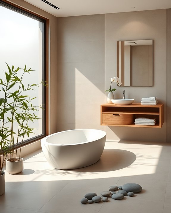 serene zen bathroom aesthetics